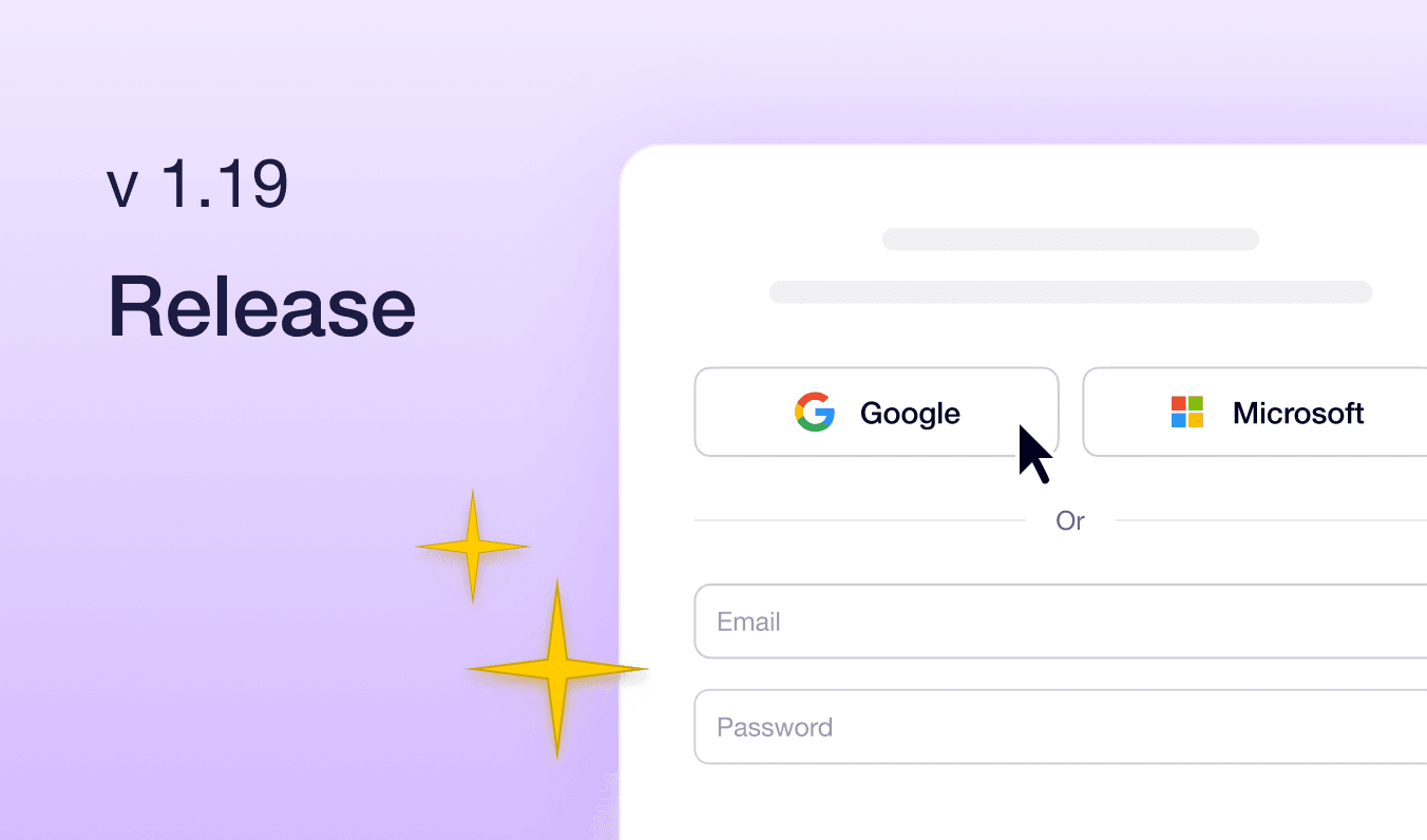 Release 1.19: One-click Login & Sign Up